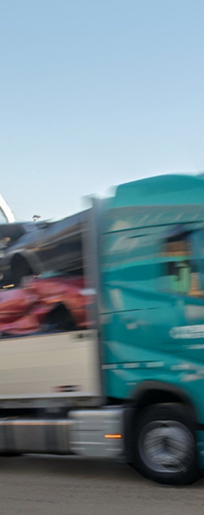 Lastwagen in Fahrt
